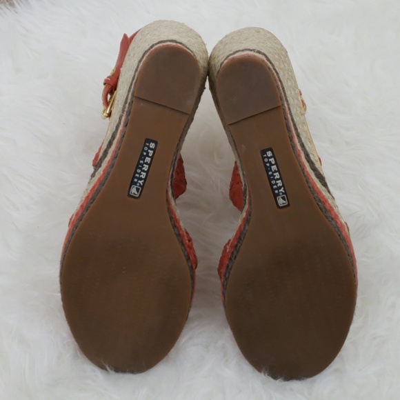 SOLD*** Sperry Wedge Peep Toe Sandals - Picture 5 of 8